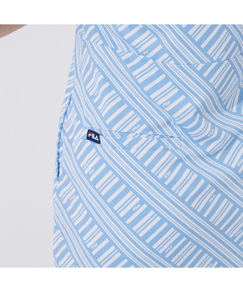 FILA GOLF(フィラゴルフ )の「FILA GOLF/フィラゴルフ ゴルフウェア ブランド ロゴ 吸汗速乾 UVカット 接触冷感 遮熱 フレンチスリーブ ハーフジップ ワンピース(ワンピース・レディース・レッド/ライトブルー/ブラック・L/M/LL)」の10枚目の写真