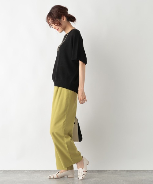 GLOBAL WORK(グローバルワーク)の「お手入れらくらくリネンイージーパンツ/975447(その他パンツ・レディース・ブラック/グレイッシュベージュ/チャコールグレー/イエロー系4/ブルー/モカ・SMALL/MEDIUM/LARGE)」の19枚目の写真