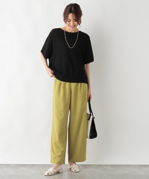 GLOBAL WORK(グローバルワーク)の「お手入れらくらくリネンイージーパンツ/975447(その他パンツ・レディース・ブラック/グレイッシュベージュ/チャコールグレー/イエロー系4/ブルー/モカ・SMALL/MEDIUM/LARGE)」の20枚目の写真