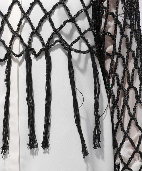 HARE（ハレ）の「スパンコールメッシュフリンジニット(HARE)（ニット/セーター・レディース・ブラック/レッド・FREE）」の20枚目の写真
