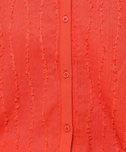 niko and...（ニコアンド）の「カットフリンジカーディガン（カーディガン/ボレロ・レディース・ブラック/レッド/アイボリー・FREE）」の19枚目の写真