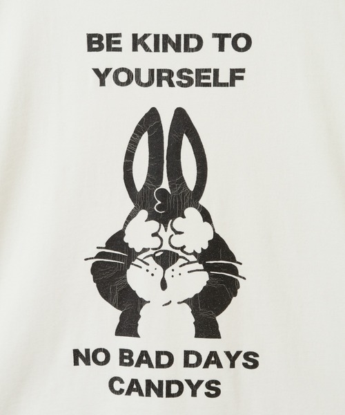 Candy Stripper（キャンディストリッパー）の「NO BAD DAYS Tシャツ（Tシャツ/カットソー・レディース・オフホワイト/ブラック/ライトブルー/パープル・3/2/1）」の9枚目の写真