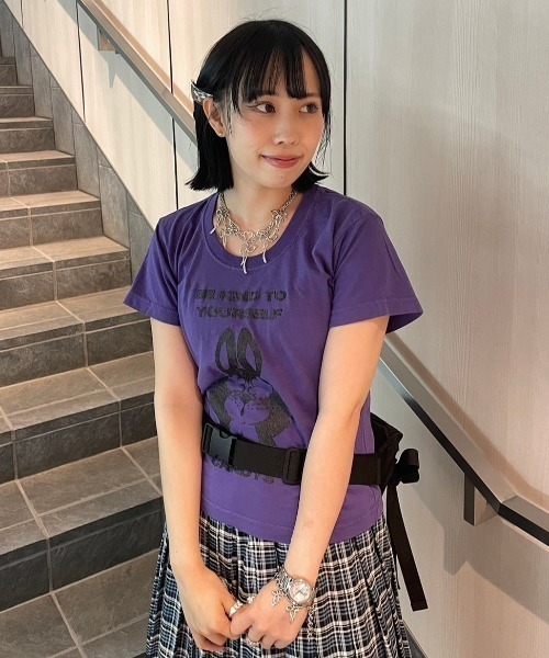 Candy Stripper（キャンディストリッパー）の「NO BAD DAYS Tシャツ（Tシャツ/カットソー・レディース・オフホワイト/ブラック/ライトブルー/パープル・3/2/1）」の10枚目の写真