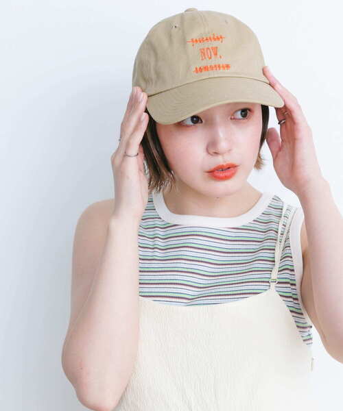 KBF（ケイビーエフ）の「エンブロイダリーCAP（キャップ・レディース・ネイビー/ベージュ・ONE）」の9枚目の写真