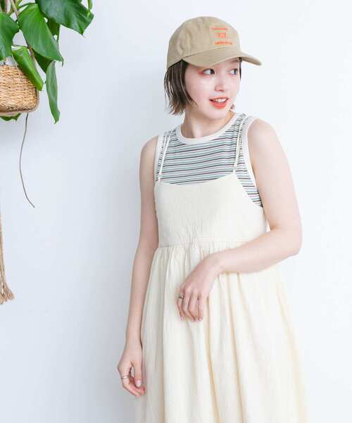 KBF（ケイビーエフ）の「エンブロイダリーCAP（キャップ・レディース・ネイビー/ベージュ・ONE）」の10枚目の写真