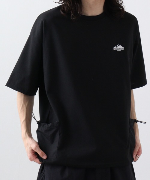 FUNALIVE(ファンアライブ)の「ナイロンポケット スピンドル付き Tシャツ 半袖(Tシャツ/カットソー・メンズ・オフホワイト/オリーブ/ブラック・LL/L/M)」の1枚目の写真