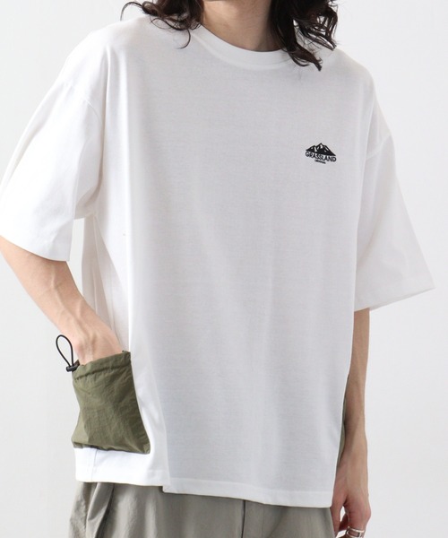 FUNALIVE(ファンアライブ)の「ナイロンポケット スピンドル付き Tシャツ 半袖(Tシャツ/カットソー・メンズ・オフホワイト/オリーブ/ブラック・LL/L/M)」の4枚目の写真