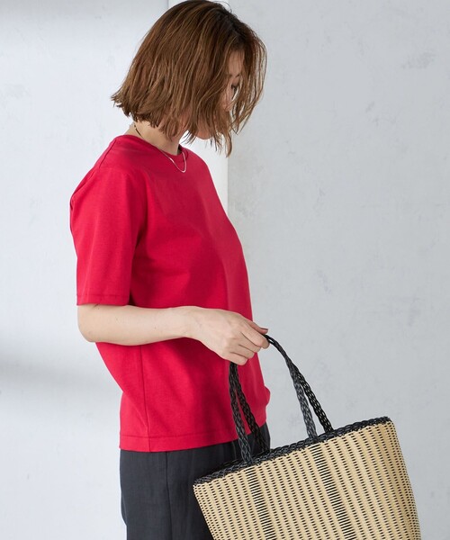 SHIPS(シップス)の「〈手洗い可能〉ベーシック TEE(Tシャツ/カットソー・レディース・ダークグレー/ピンク/ベージュ/ホワイト/レッド・ONE SIZE)」の22枚目の写真