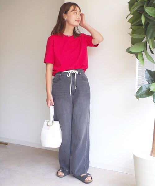 SHIPS(シップス)の「〈手洗い可能〉ベーシック TEE(Tシャツ/カットソー・レディース・ダークグレー/ピンク/ベージュ/ホワイト/レッド・ONE SIZE)」の20枚目の写真