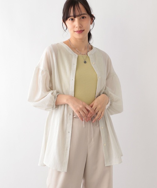 ブラウス シャツ コットンリネンボイル ペプラムブラウス レディース sakishimatokyo ブラウス シャツ 「sakishimatokyo premium