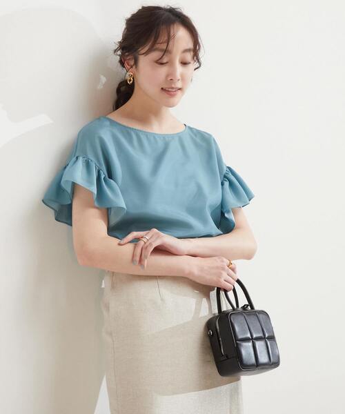 Tiara(ティアラ)の「2wayフレアスリーブブラウス(シャツ/ブラウス・レディース・アイボリー/パープル/ブラウン/グリーン/ブラック・FREE)」の5枚目の写真