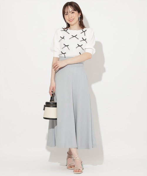 WILLSELECTION（ウィルセレクション）の「リボンラメニットプルオーバー（ニット/セーター・レディース・ピンク/ホワイト×ブラック/ブラック/オフホワイト・FREE）」の19枚目の写真