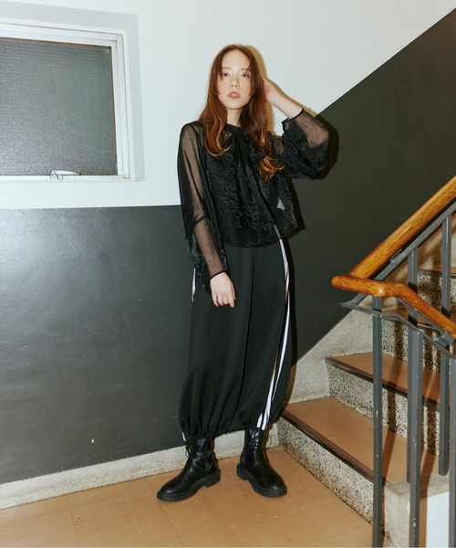 terrace(テラス)の「ドロストヘムジャージバルーンスカート(スカート・レディース・ブラック/レッド/ネイビー/グレー・MEDIUM)」の16枚目の写真