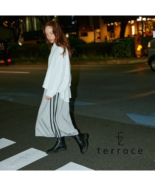 terrace(テラス)の「ドロストヘムジャージバルーンスカート(スカート・レディース・ブラック/レッド/ネイビー/グレー・MEDIUM)」の7枚目の写真