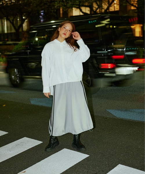 terrace(テラス)の「ドロストヘムジャージバルーンスカート(スカート・レディース・ブラック/レッド/ネイビー/グレー・MEDIUM)」の19枚目の写真