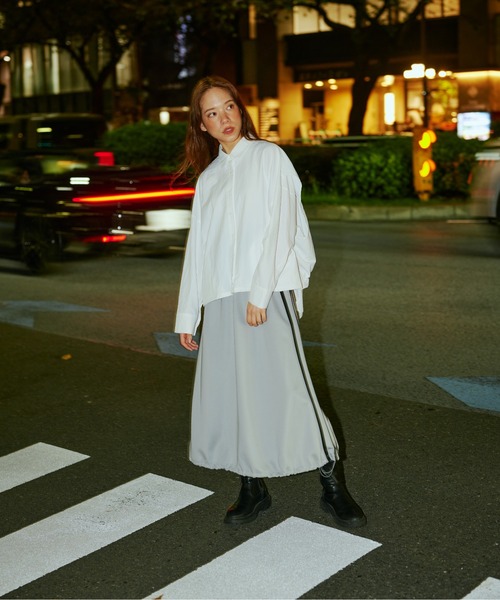 terrace(テラス)の「ドロストヘムジャージバルーンスカート(スカート・レディース・ブラック/レッド/ネイビー/グレー・MEDIUM)」の21枚目の写真