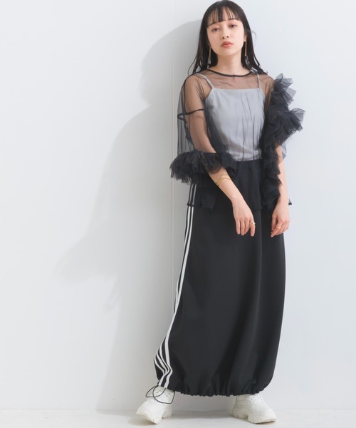 terrace(テラス)の「ドロストヘムジャージバルーンスカート(スカート・レディース・ブラック/レッド/ネイビー/グレー・MEDIUM)」の22枚目の写真