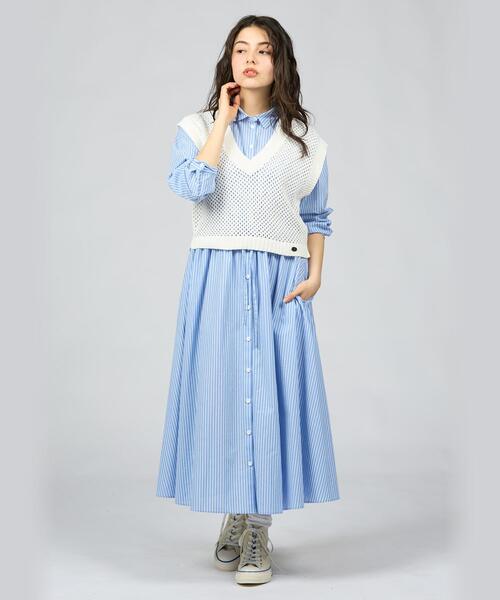 【セール】WV38 PULLOVER メッシュニットベスト（シャツ/ブラウス）｜To b. by agnes b.（トゥービーバイアニエスベー）