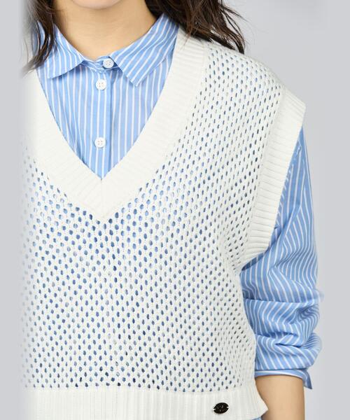 【セール】WV38 PULLOVER メッシュニットベスト（シャツ/ブラウス）｜To b. by agnes b.（トゥービーバイアニエスベー）