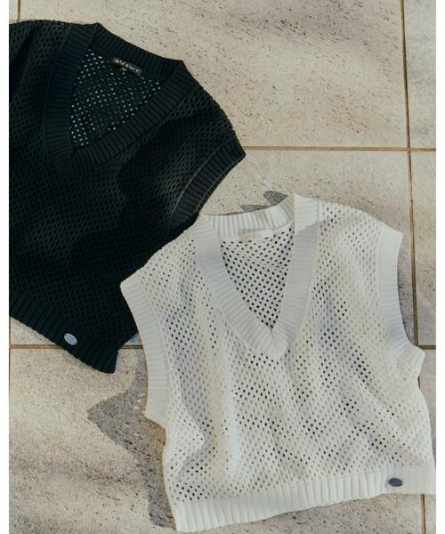 【セール】WV38 PULLOVER メッシュニットベスト（シャツ/ブラウス）｜To b. by agnes b.（トゥービーバイアニエスベー）