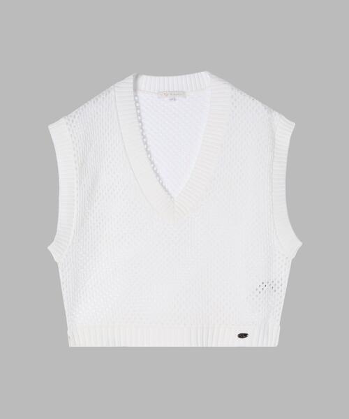 【セール】WV38 PULLOVER メッシュニットベスト（シャツ/ブラウス）｜To b. by agnes b.（トゥービーバイアニエスベー）