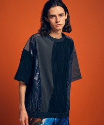 《UNISEX》Different Material Combination Prime-Over Crew Neck T-Shirt/異素材切替プライムオーバークルーネックTシャツ【MAISON SPECIAL/メゾンスペシャル】