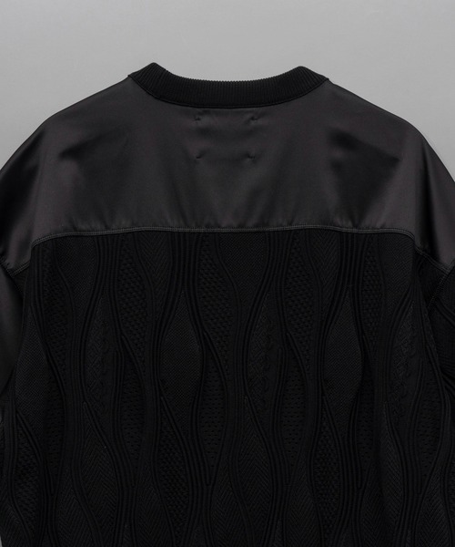 MAISON SPECIAL(メゾンスペシャル)の「《UNISEX》Different Material Combination Prime-Over Crew Neck T-Shirt/異素材切替プライムオーバークルーネックTシャツ【MAISON SPECIAL/メゾンスペシャル】(Tシャツ/カットソー・メンズ・ブラック/チャコールグレー/ホワイト・1/2)」の11枚目の写真