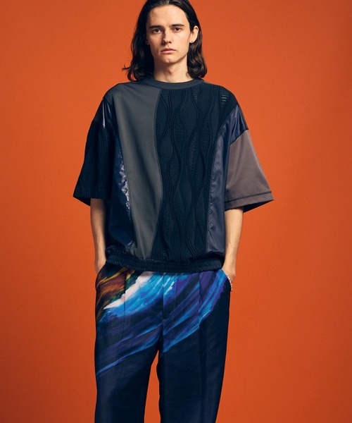 MAISON SPECIAL(メゾンスペシャル)の「《UNISEX》Different Material Combination Prime-Over Crew Neck T-Shirt/異素材切替プライムオーバークルーネックTシャツ【MAISON SPECIAL/メゾンスペシャル】(Tシャツ/カットソー・メンズ・ブラック/チャコールグレー/ホワイト・1/2)」の15枚目の写真