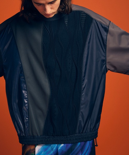 MAISON SPECIAL(メゾンスペシャル)の「《UNISEX》Different Material Combination Prime-Over Crew Neck T-Shirt/異素材切替プライムオーバークルーネックTシャツ【MAISON SPECIAL/メゾンスペシャル】(Tシャツ/カットソー・メンズ・ブラック/チャコールグレー/ホワイト・1/2)」の19枚目の写真