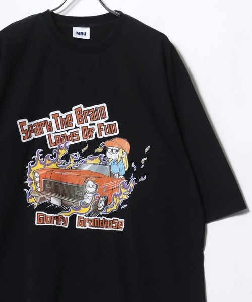 MRU(エムアールユー)の「MRU/エムアール・ユー ヴィンテージライク ピグメント加工 オーバーサイズ ロック 半袖Tシャツ レディース メンズ(Tシャツ/カットソー・メンズ・ブラック/ブラック系その他/ブラウン系その他/モカ/ブラック系その他3/ブラック系その他2/ブラック系その他4/ブラック系その他6/ブラック系その他7/ブラック系その他5・M/L/XL)」の6枚目の写真