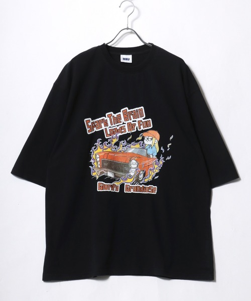 MRU(エムアールユー)の「MRU/エムアール・ユー ヴィンテージライク ピグメント加工 オーバーサイズ ロック 半袖Tシャツ レディース メンズ(Tシャツ/カットソー・メンズ・ブラック/ブラック系その他/ブラウン系その他/モカ/ブラック系その他3/ブラック系その他2/ブラック系その他4/ブラック系その他6/ブラック系その他7/ブラック系その他5・M/L/XL)」の11枚目の写真