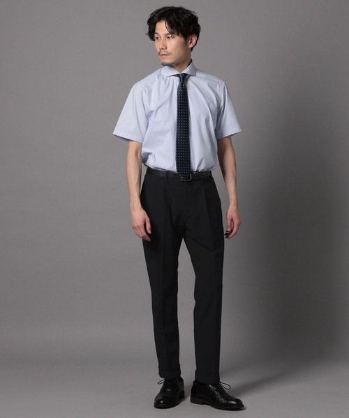 GLOBAL WORK（グローバルワーク）の「ワイドカラーシャツ/Salon de GW/986868（シャツ/ブラウス・メンズ・ネイビー系8/サックスブルー/オフホワイト・MEDIUM/SMALL/LARGE/X-LARGE）」の7枚目の写真