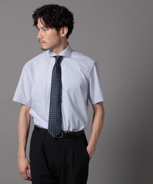 GLOBAL WORK（グローバルワーク）の「ワイドカラーシャツ/Salon de GW/986868（シャツ/ブラウス・メンズ・ネイビー系8/サックスブルー/オフホワイト・MEDIUM/SMALL/LARGE/X-LARGE）」の9枚目の写真