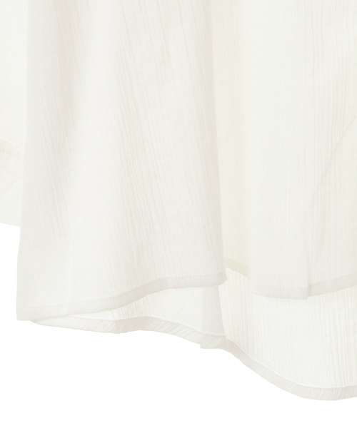 SOFFITTO(ソフィット)の「らくちんケア綿楊柳ベーシックシャツ(取り扱い店舗限定)(シャツ/ブラウス・レディース・オフホワイト/ブラック/ライトベージュ・FREE)」の8枚目の写真