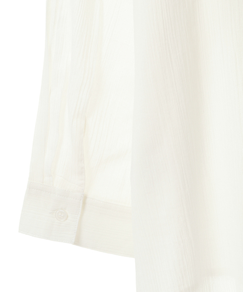 SOFFITTO(ソフィット)の「らくちんケア綿楊柳ベーシックシャツ(取り扱い店舗限定)(シャツ/ブラウス・レディース・オフホワイト/ブラック/ライトベージュ・FREE)」の9枚目の写真