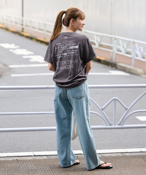 FRAMeWORK（フレームワーク）の「BETTER THAN GOOD/ベターザングッド BTG GOOD BOOKS Tシャツ（Tシャツ/カットソー・レディース・ホワイト/チャコールグレー/ベージュ・FREE）」の14枚目の写真
