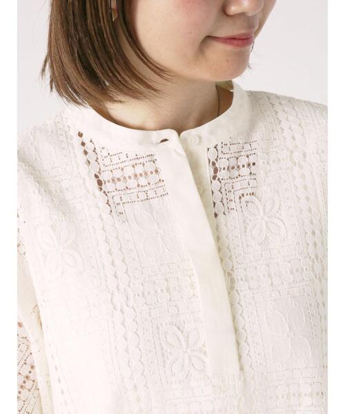 Lugnoncure（ルノンキュール）の「スクエアレースブラウス（シャツ/ブラウス・レディース・オフホワイト/ブラック・F）」の14枚目の写真