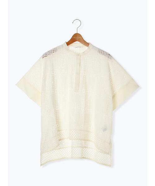 Lugnoncure（ルノンキュール）の「スクエアレースブラウス（シャツ/ブラウス・レディース・オフホワイト/ブラック・F）」の17枚目の写真