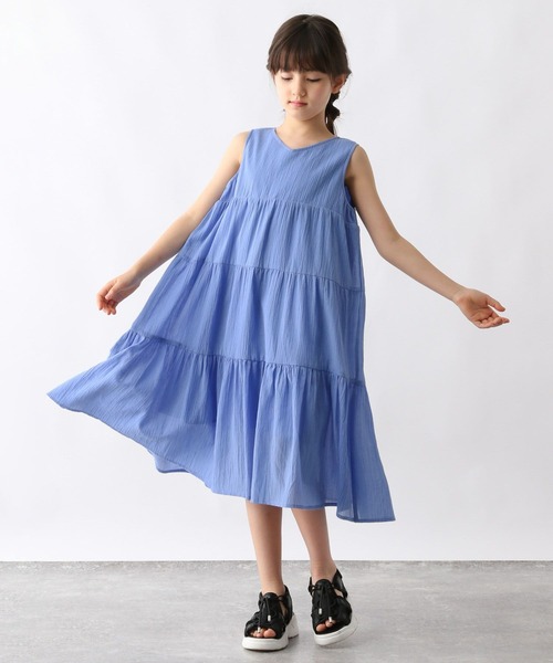 GLOBAL WORK（グローバルワーク）の「イージーDRY楊柳ワンピース/123810（ワンピース・キッズ・ブラック/ブルー・120cm/130cm/140cm/150cm/160cm/170cm）」の5枚目の写真