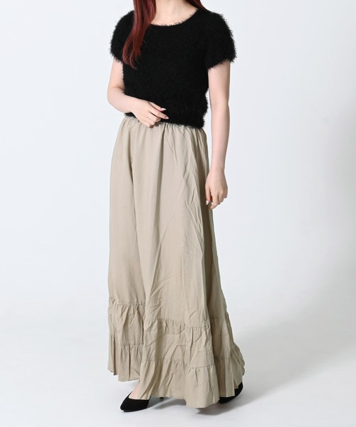 Dita Muaj.(ディータムアージュ)の「【ふんわり軽量タイプ◎夏でも快適】ロングティアードスカート(スカート・レディース・ブラック/ナチュラル/ミント・FREE)」の10枚目の写真