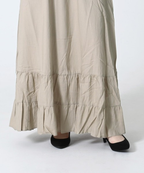 Dita Muaj.(ディータムアージュ)の「【ふんわり軽量タイプ◎夏でも快適】ロングティアードスカート(スカート・レディース・ブラック/ナチュラル/ミント・FREE)」の11枚目の写真