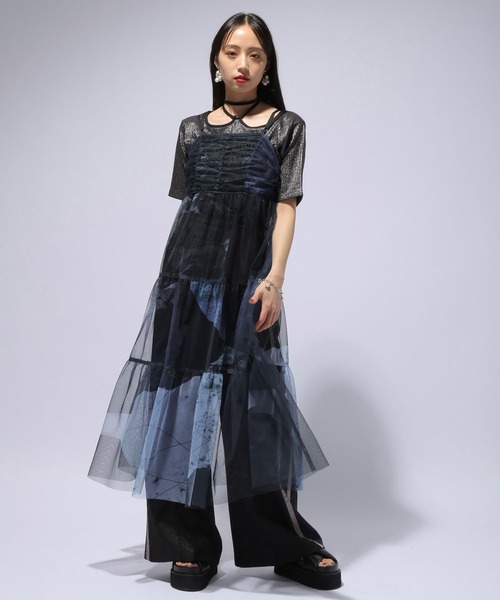 HARE 【LADIES】 チュールレイヤーデザインワンピー ス 楽天市場】チュールレイヤーデザインワンピース HARE ハレ