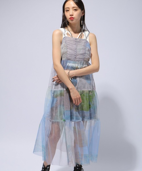 HARE 【LADIES】 チュールレイヤーデザインワンピー ス HARE（ハレ）の「チュールレイヤーデザインワンピース(HARE