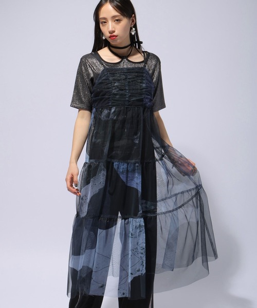 HARE(ハレ)の「【Fashionart Mag LADIES】チュールキャミワンピース(ワンピース・レディース・ブルー/ブラック・FREE)」の15枚目の写真