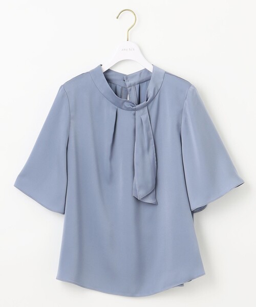 ANY SIS（エニィスィス）の「【洗える】トロミサテンボウ ブラウス（シャツ/ブラウス・レディース・アイボリー系/ダルブルー系/イエロー系・2）」の12枚目の写真