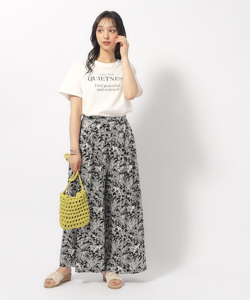 Cutie Blonde（キューティーブロンド）の「【洗える/プチプラ】プリントTシャツ（Tシャツ/カットソー・レディース・ベージュ系その他4/ホワイト系その他3/ホワイト系その他2/モスグリーン系3/ホワイト系その他5/ネイビー系5/チャコール/オレンジ系その他5/ブラック系6/ホワイト系その他6・02/03/04）」の17枚目の写真