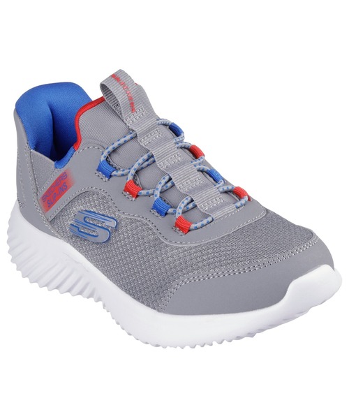 SKECHERS（スケッチャーズ）の「SKECHERS HANDS FREE SLIP-INS: BOUNDER - BRISK-BURST / スケッチャーズ ハンズフリー スリッップインズ バウンダー - ブリスクバースト（スリッポン・キッズ・ブラック×ブラック/ブラック×ブルー/グレー/ネイビー/レッド・21cm/20cm/19cm/18cm/17cm/22cm）」の3枚目の写真