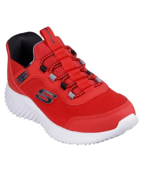 SKECHERS（スケッチャーズ）の「SKECHERS HANDS FREE SLIP-INS: BOUNDER - BRISK-BURST / スケッチャーズ ハンズフリー スリッップインズ バウンダー - ブリスクバースト（スリッポン・キッズ・ブラック×ブラック/ブラック×ブルー/グレー/ネイビー/レッド・21cm/20cm/19cm/18cm/17cm/22cm）」の5枚目の写真