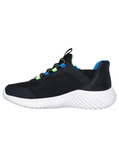 SKECHERS（スケッチャーズ）の「SKECHERS HANDS FREE SLIP-INS: BOUNDER - BRISK-BURST / スケッチャーズ ハンズフリー スリッップインズ バウンダー - ブリスクバースト（スリッポン・キッズ・ブラック×ブラック/ブラック×ブルー/グレー/ネイビー/レッド・21cm/20cm/19cm/18cm/17cm/22cm）」の7枚目の写真
