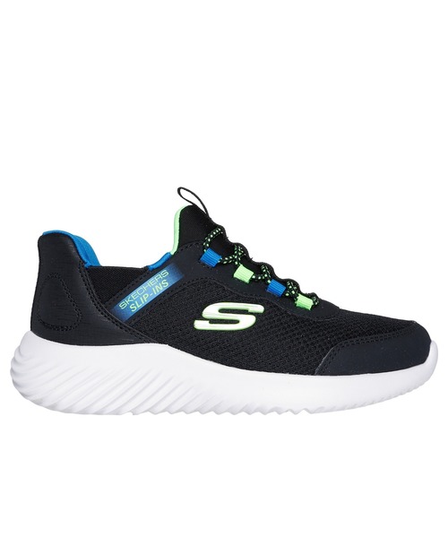 SKECHERS（スケッチャーズ）の「SKECHERS HANDS FREE SLIP-INS: BOUNDER - BRISK-BURST / スケッチャーズ ハンズフリー スリッップインズ バウンダー - ブリスクバースト（スリッポン・キッズ・ブラック×ブラック/ブラック×ブルー/グレー/ネイビー/レッド・21cm/20cm/19cm/18cm/17cm/22cm）」の13枚目の写真